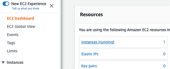 aws instance running